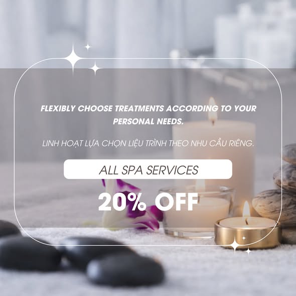 Ưu đãi spa – Giảm 20% toàn bộ menu tại Maison Spa