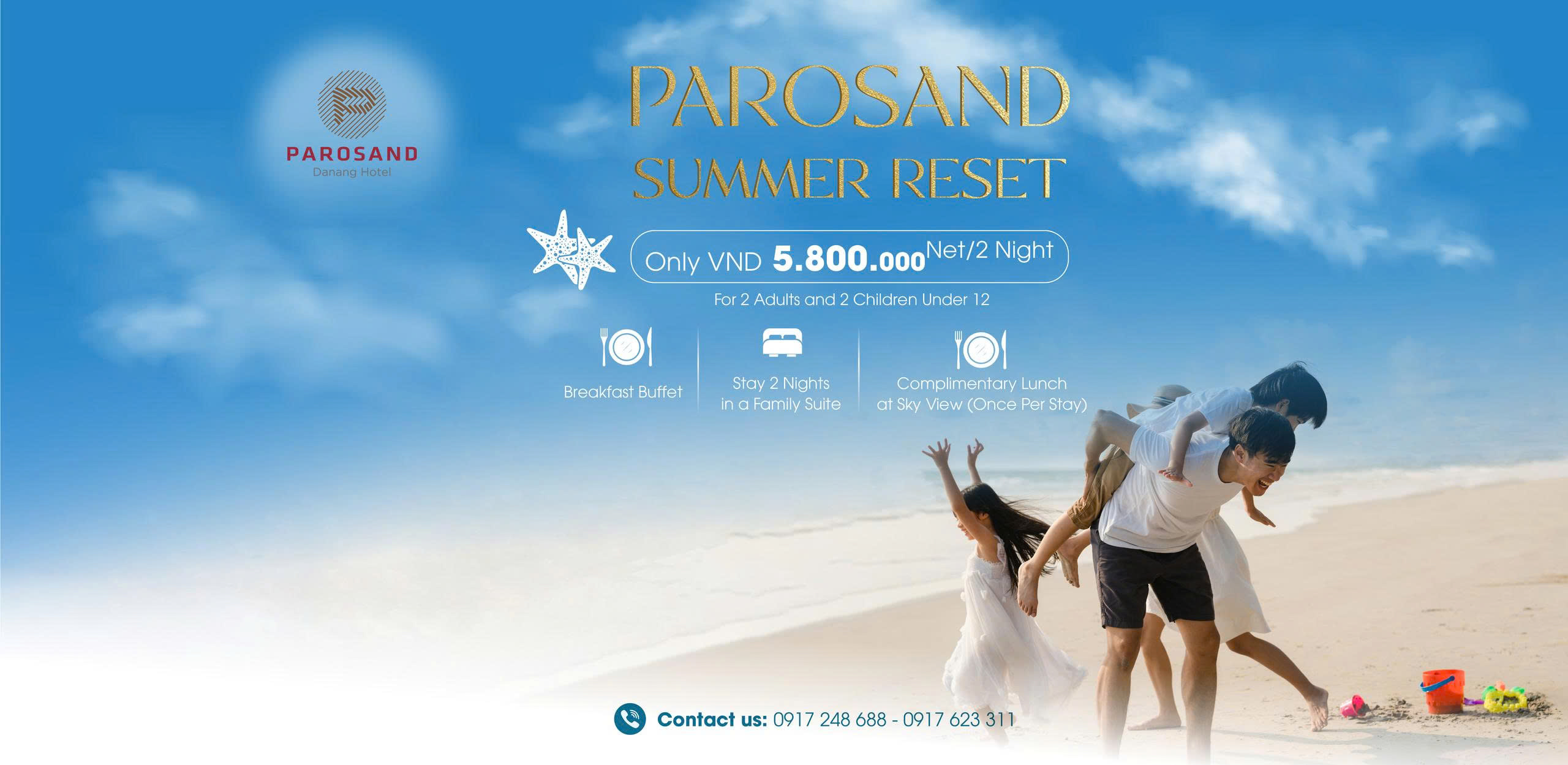 Family Package Da Nang 3 Days 2 Nights | Parosand Summer Reset from 5,800,000 VND